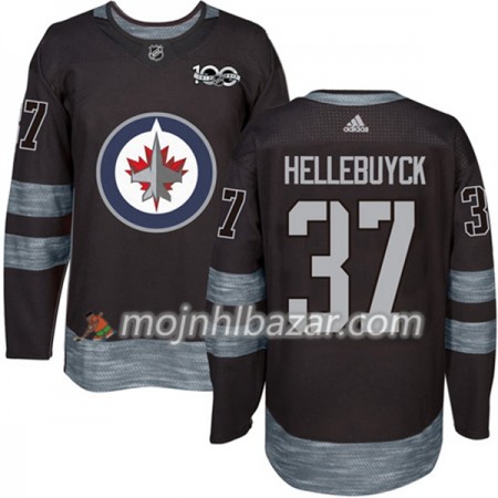 Dresovi Winnipeg Jets Connor Hellebuyck 37 1917-2017 100th Anniversary Adidas Crna Authentic - Muške Dresovi Winnipeg Jets Connor Hellebuyck 37 1917-2017 100th Anniversary Adidas Crna Authentic - Muške